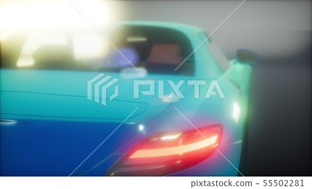 luxury sport car in dark studio with bright lights luxury sport car in dark studio with bright lights 55502281