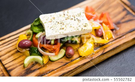 traditional greek salad recipe vegetables feta 55502782