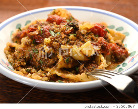 Sicilian ragout mafalde Sicilian ragout mafalde 55503067