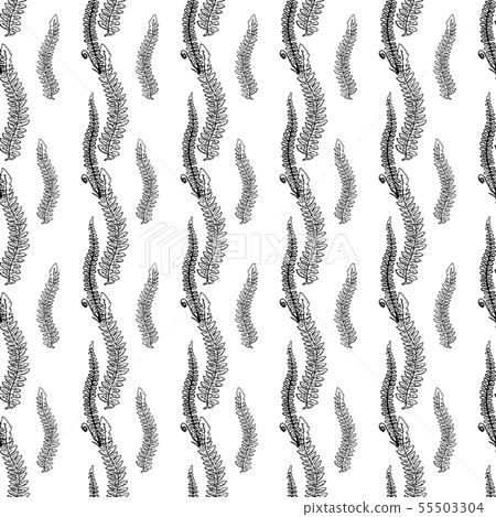 Botanical seamless pattern in vintage style. Botanical seamless pattern in vintage style. 55503304