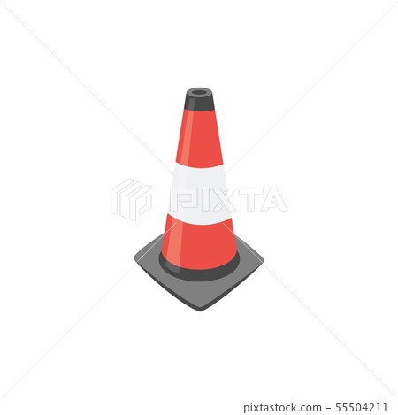 Orange traffic cone sign Orange traffic cone sign 55504211