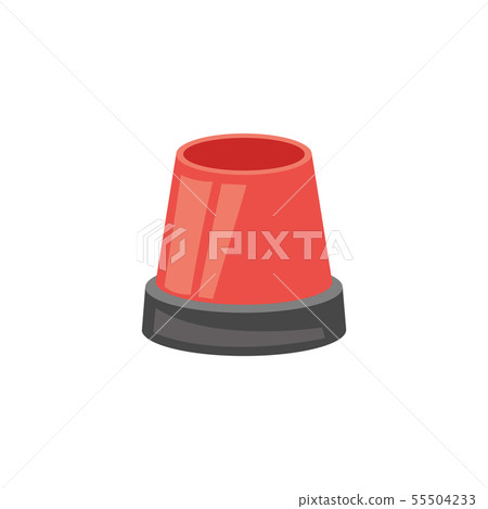 Firefighters siren or emergency alarm sign vector flat design isolated on white, Firefighters siren or emergency alarm sign vector flat design isolated on white, 55504233