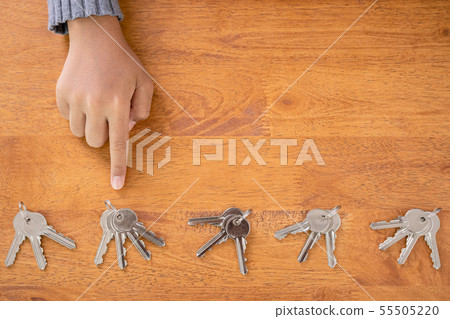 Hand choosing set of home silver key 55505220