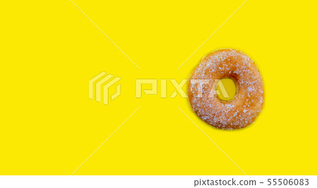 Donuts on a bright yellow background Donuts on a bright yellow background 55506083