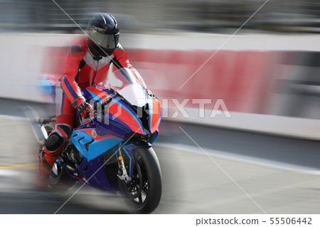 Motorcycle racing on speed track Motorcycle racing on speed track 55506442