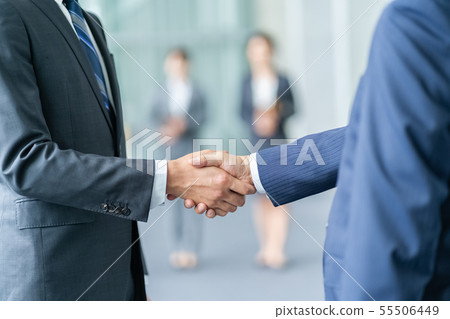 握手的商人談判企業圖像 握手的商人談判企業圖像 55506449