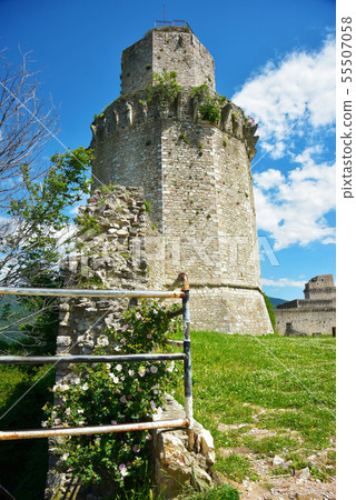 美麗的山城堡Anishi西部最佳的看法。 美麗的山城堡Anishi西部最佳的看法。 55507058