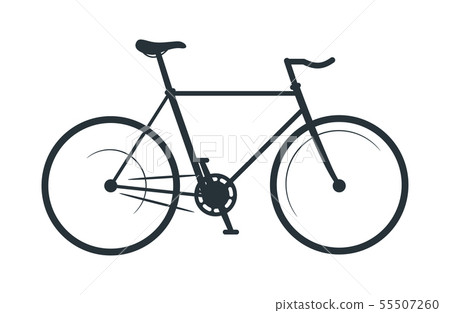Fixed gear bicycle silhouette illustration Fixed gear bicycle silhouette illustration 55507260