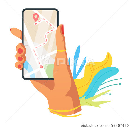 Navigation application flat vector illustration Navigation application flat vector illustration 55507410