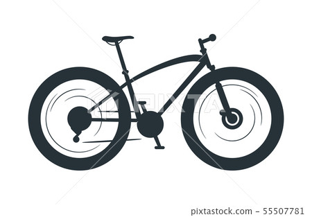 Fat bicycle silhouette illustration Fat bicycle silhouette illustration 55507781