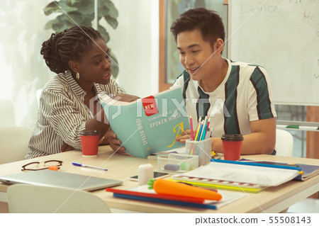 Emotional international tutor talking to her student Emotional international tutor talking to her student 55508143
