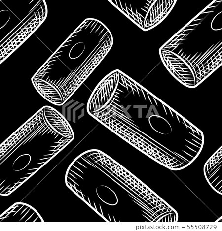 Grapes wine bottle cork seamless pattern. Cork stoppers backdrop. 55508729