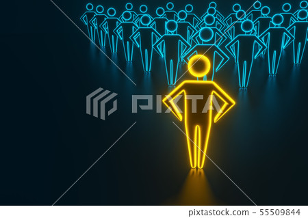 Leader in front of team of successful executives. A team of successful executives led by a great 55509844