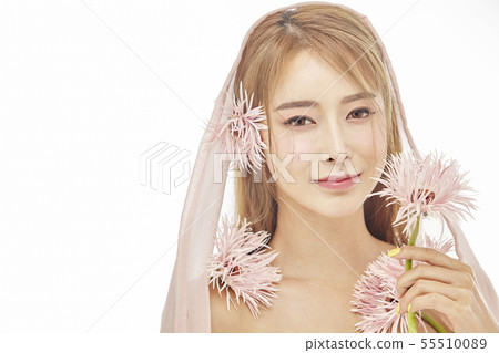 鮮花，美容，年輕女性 55510089