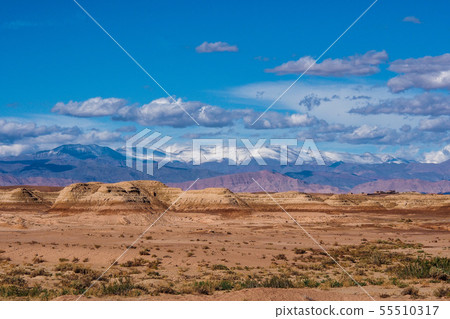 Morocco, High Atlas Landscape. Valley on the road Morocco, High Atlas Landscape. Valley on the road 55510317