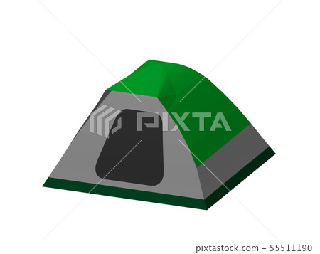Camping tent. Isolated on white background. Vector - Stock Illustration ...