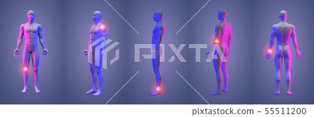 3d rendering illustration of pain human collection 3d rendering illustration of pain human collection 55511200