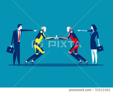 Proxy war. Competition robot technology. Concept Proxy war. Competition robot technology. Concept 55511301