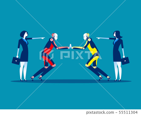Proxy war. Competition robot technology. Concept Proxy war. Competition robot technology. Concept 55511304