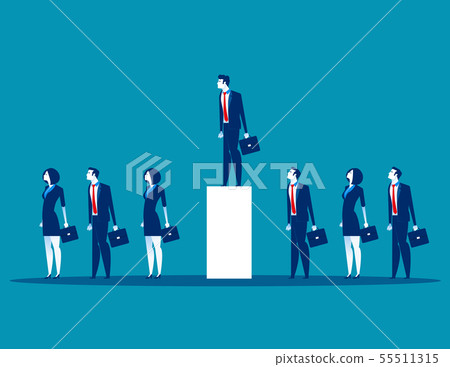 Standing out from the crowd business. Concept 55511315