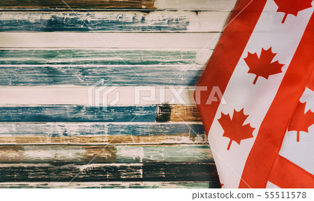 Happy Victoria Day Canadian flags rustic Happy Victoria Day Canadian flags rustic 55511578