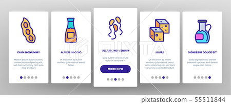 Soy Products, Food Linear Vector Onboarding 55511844