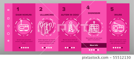 Transmitter, Radio Tower Linear Vector Onboarding Transmitter, Radio Tower Linear Vector Onboarding 55512130