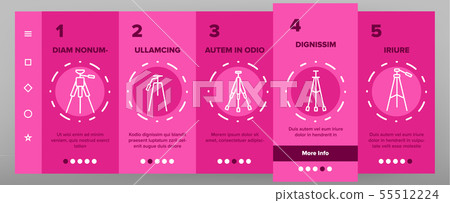 Tripod, Cameraman Equipment Vector Onboarding 55512224