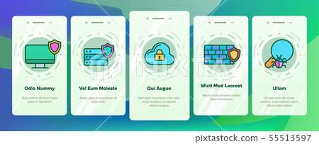 Cyber Security Vector Onboarding - Stock Illustration [55513597] - PIXTA