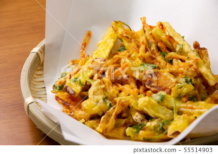 炒（蝦仁炒菜放在天婦羅）。 55514903