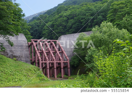 Shinshu Kotani Village Sabo Works黑川澤鋼框架結構水壩將鋼管組合成三維網格形狀的結構 55515854