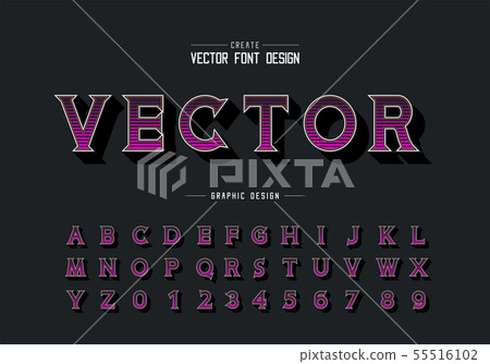 Vector Line Letters Line font and alphabet vector, Digital idea - Stock Illustration ...