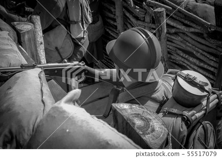 French soldier 1918 in the trench French soldier 1918 in the trench 55517079