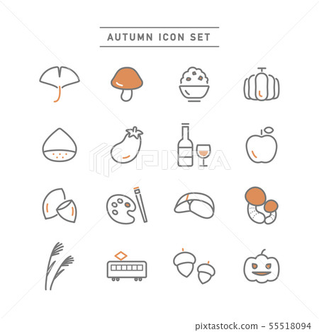 autumn, autumnal, icon 55518094
