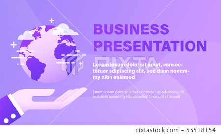 Globe Floating on Businessman Hand. Globe Floating on Businessman Hand. 55518154