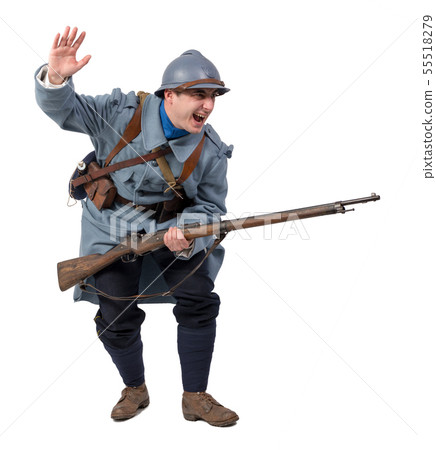 French soldier 1914 1918 attack, November 11th on 55518279