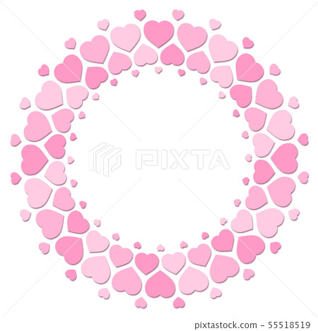 Hearts Round Love Frame Pink Pattern 55518519