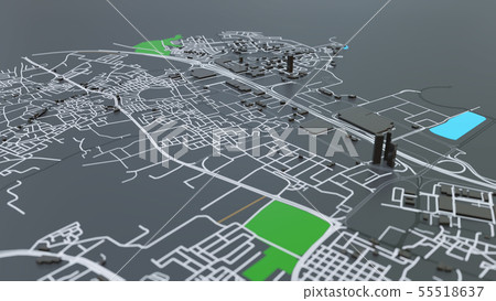 3D futuristic city architecture 55518637