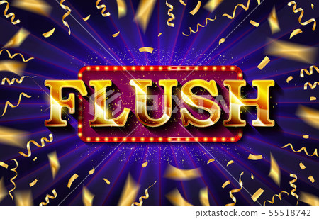 Flush. Illustration Online Poker casino 55518742