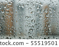 Water droplet patterns on windows on rainy days 55519501