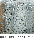 Water droplet patterns on windows on rainy days 55519502