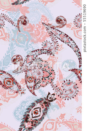 Fashion print for clothes. Seamless ethnic paisley 55519690