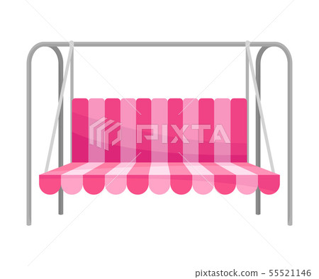 Street swing on metal poles. Vector illustration on white background. 55521146