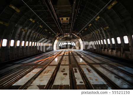 Interior space of abandon aircraft 55521150