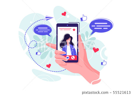 Video chat application concept 55521613