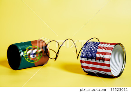 tin can phone with USA and Portugal 55525011