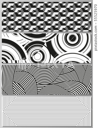 The minimalistic vector illustration of the editable layout of headers, banner design templates 55525970