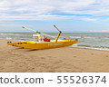 Emergenza boat at the beach, Italy, Riccione 55526374