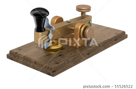 Ancient telegraph device, 3D rendering 55526522