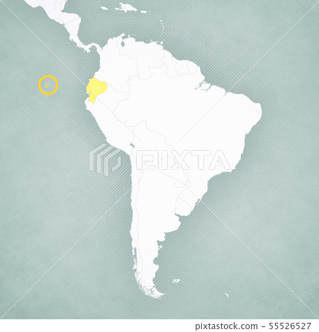 Map Of South America Galapagos Islands Stock Illustration 55526527   55526527 